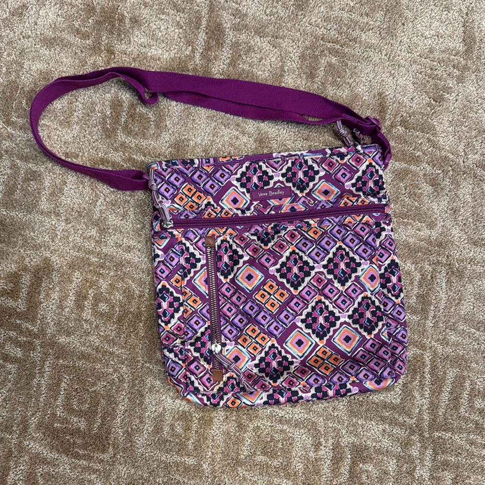 Vera Bradley Purple Geometric Crossbody Bag